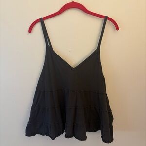 American Eagle Sleeveless Ruffle Babydoll Tank
